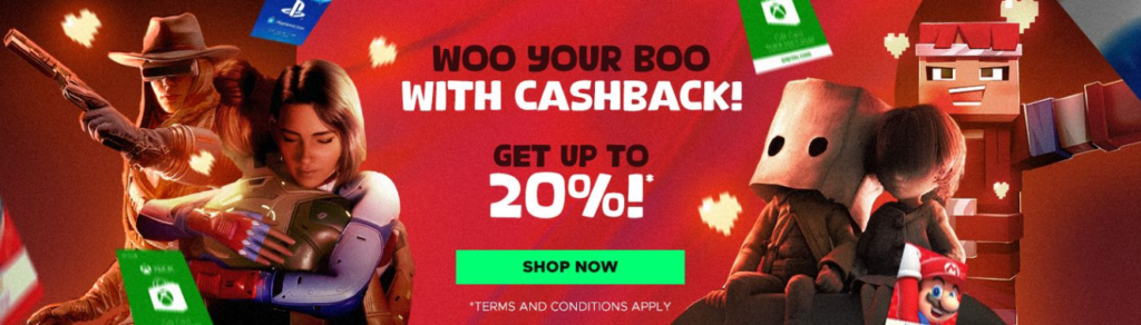 Woo Your Boo with Cashback – Get Up to 20% Off on Eneba 🎮💘