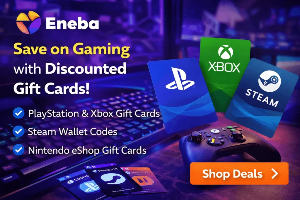 Save on Gaming with Eneba: The Top Platform for Discounted Game Gift Cards